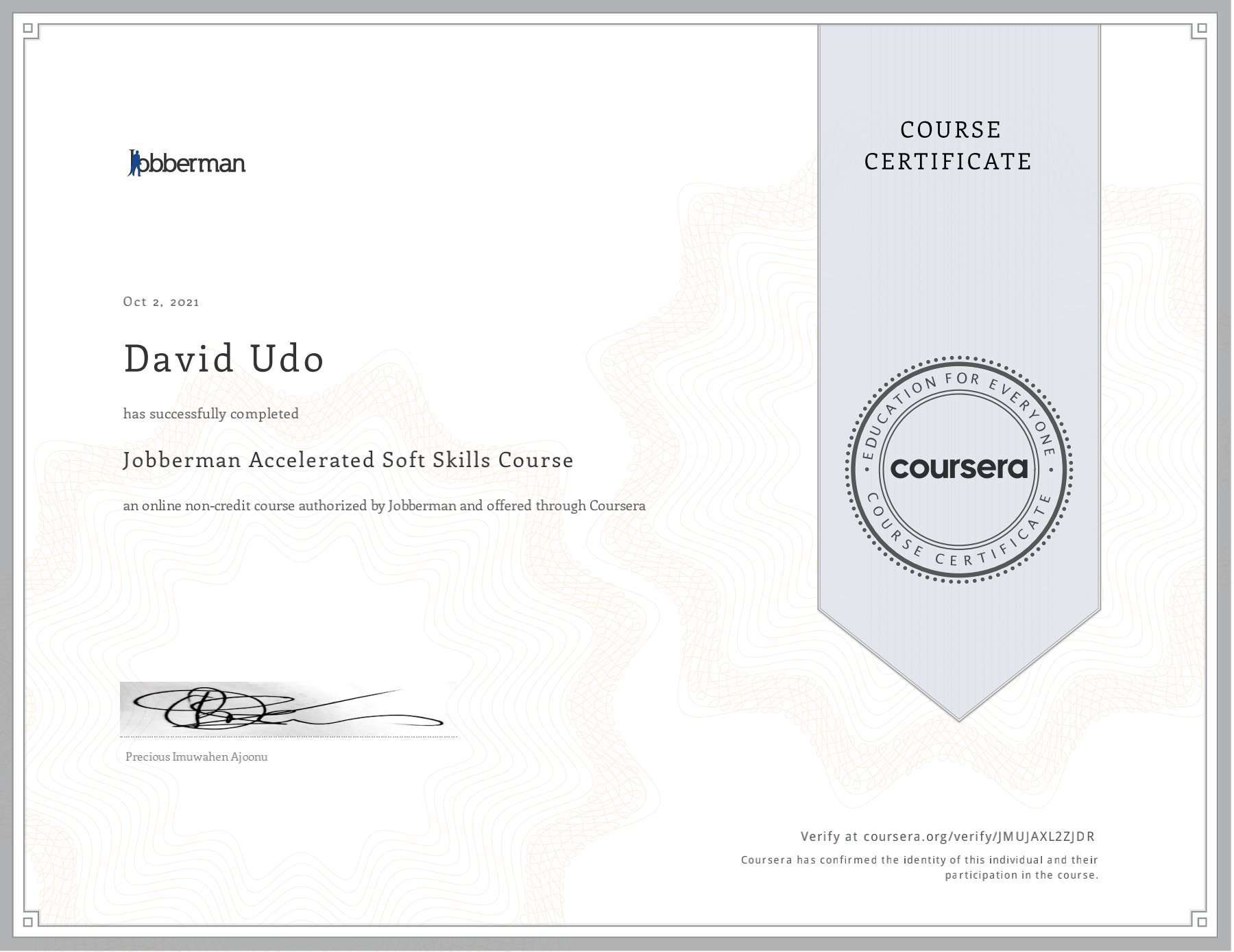 Certificate Preview